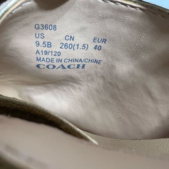 Coach Platform Womens Sandals Beg Suede G3608 Cork Block Heels Brown US 9.5B - Picture 8 of 8